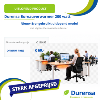 Durensa® Bureauverwarming 200W met digitale thermostaat, timerfunctie