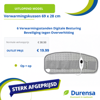 Verwarmingskussen 69 x 28 cm 6 Verwarmingsstanden Digitale Besturing Beveiliging tegen Oververhitting