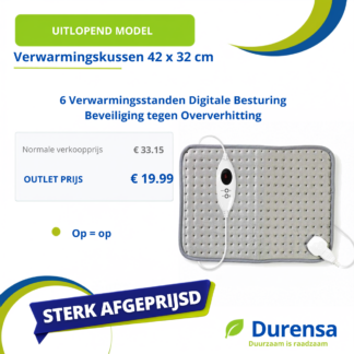 Verwarmingskussen 42 x 32 cm 6 Verwarmingsstanden Digitale Besturing Beveiliging tegen Oververhitting