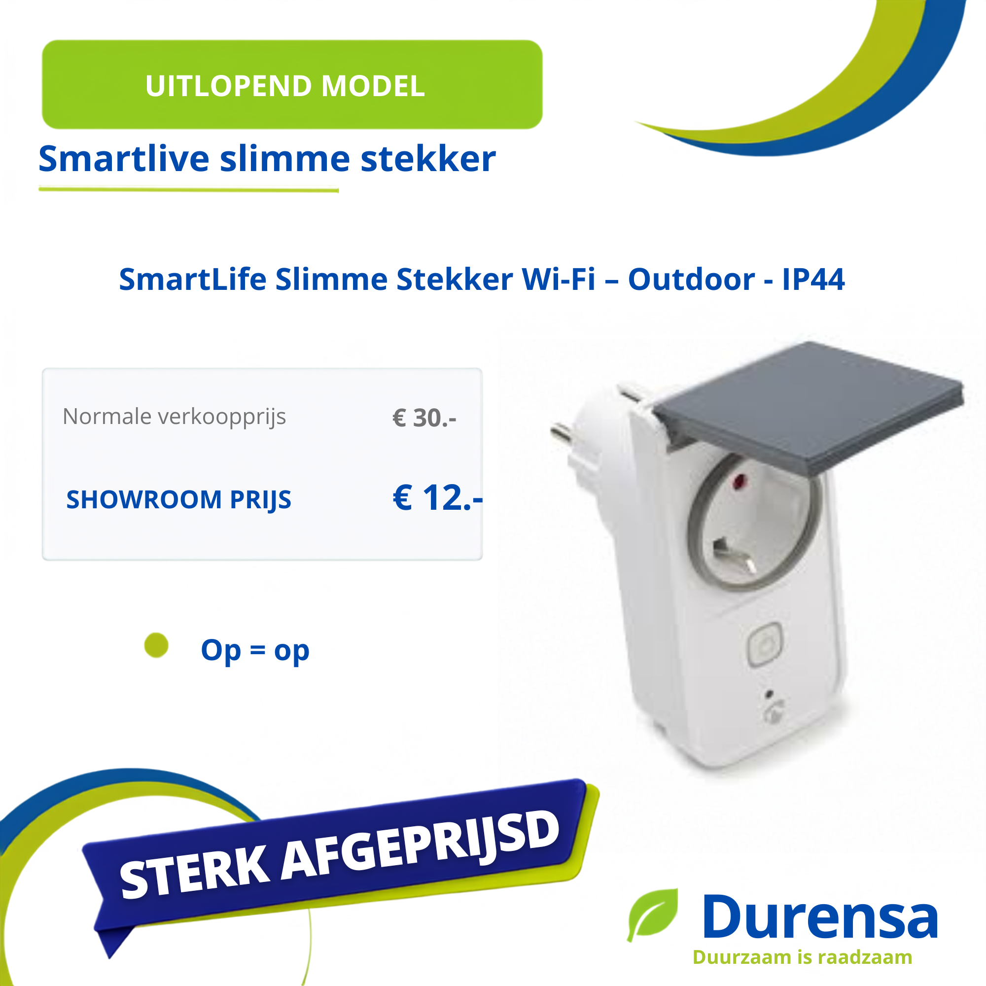 SmartLife Slimme Stekker Wi-Fi - IP44 - Out door