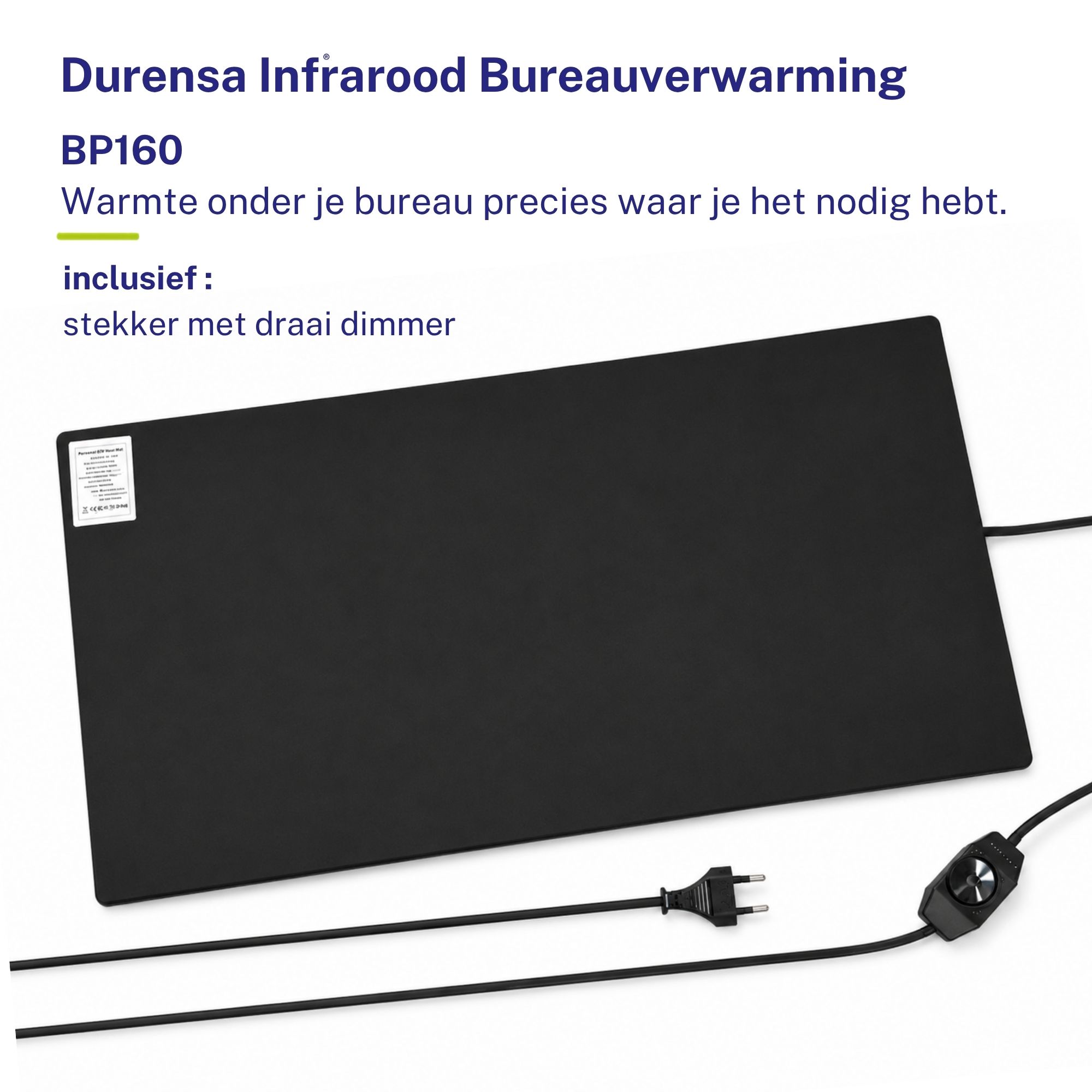 Durensa® Bureauverwarming 160W met dimmer - Afbeelding 3