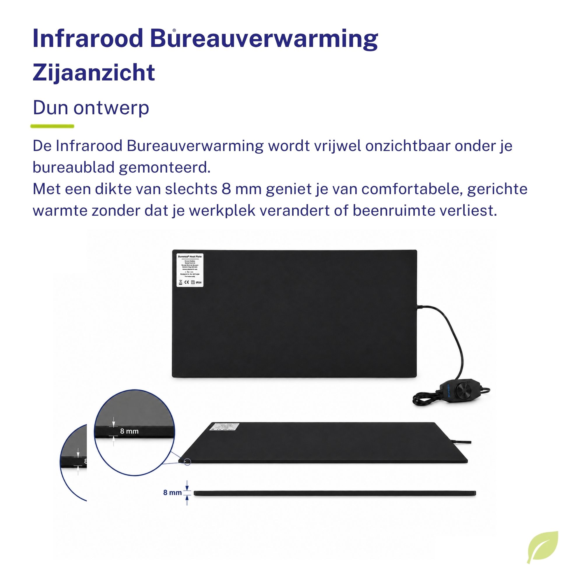 Durensa® Bureauverwarming 160W met dimmer - Afbeelding 5