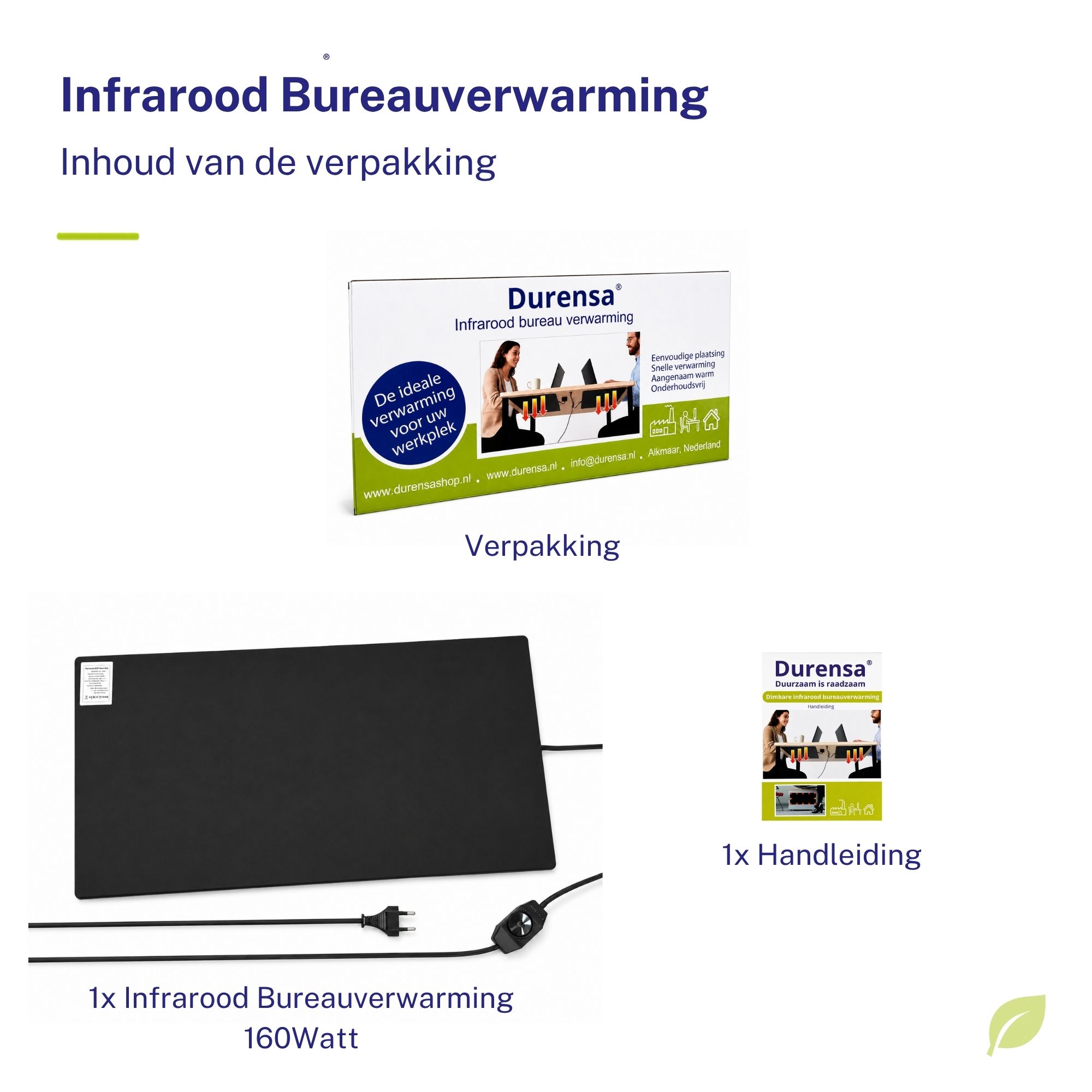 Durensa® Bureauverwarming 160W met dimmer - Afbeelding 6