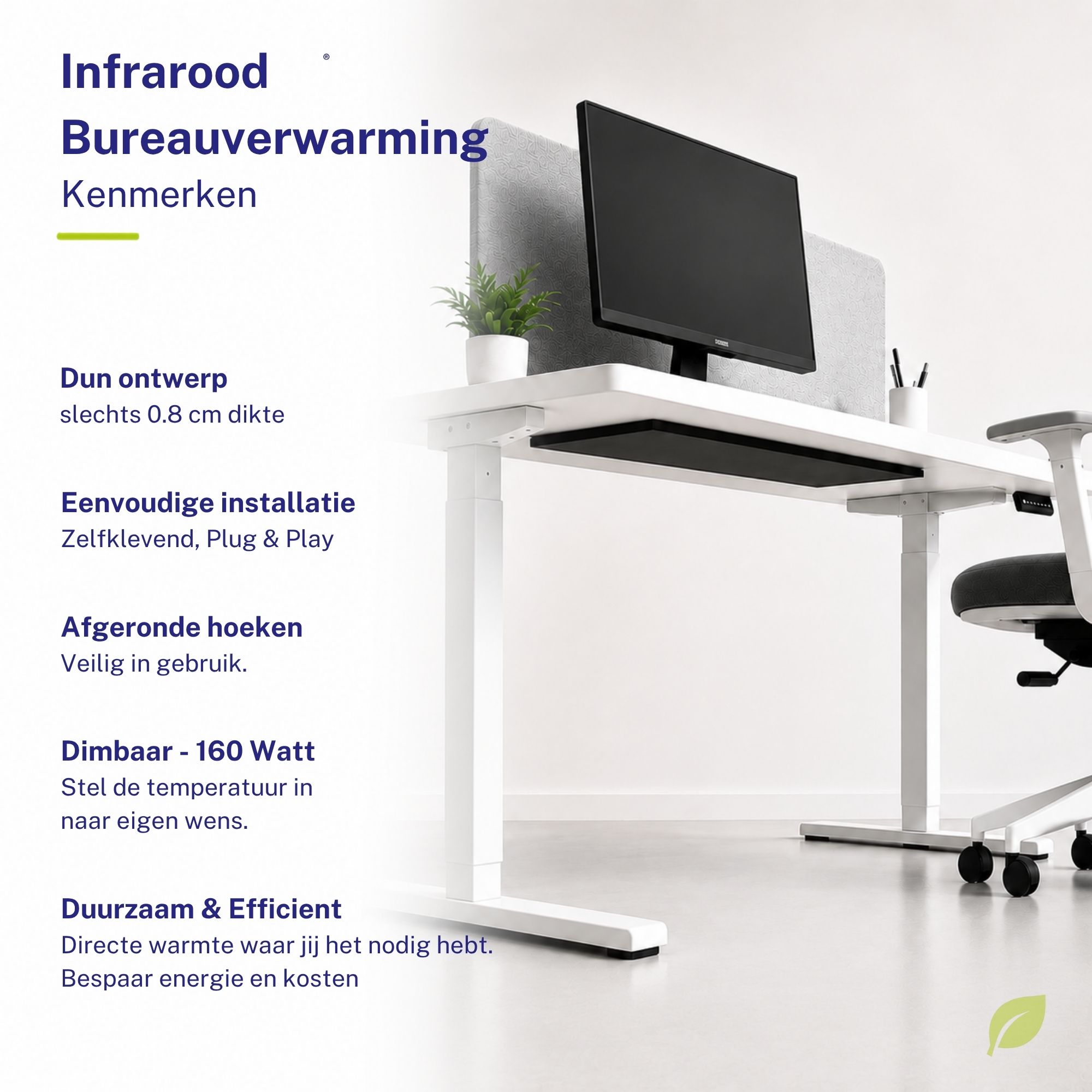 Durensa® Bureauverwarming 160W met dimmer - Afbeelding 8